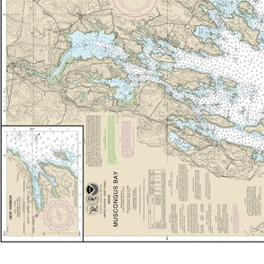 Muscongus Bay Maine Nautical Chart 