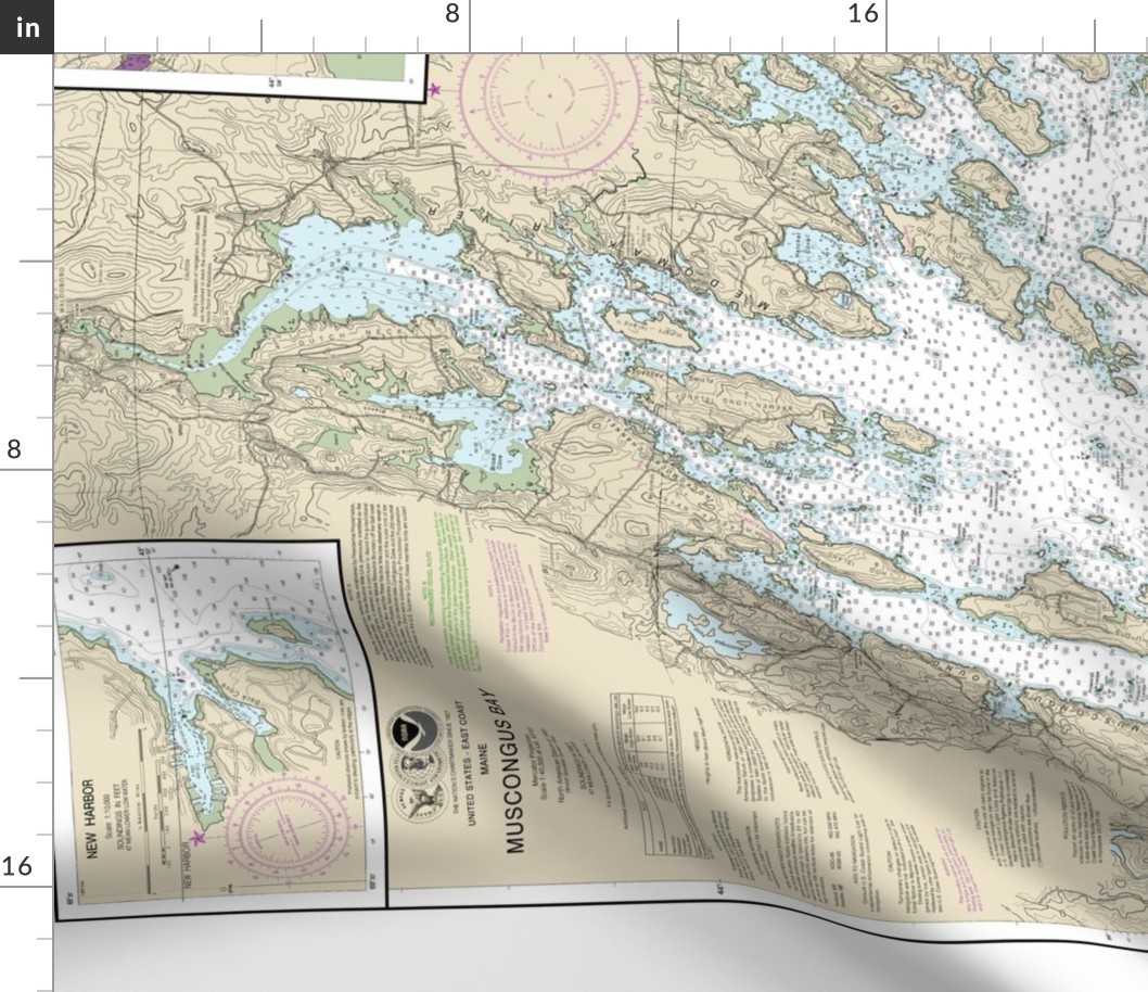 Muscongus Bay Maine Nautical Chart 