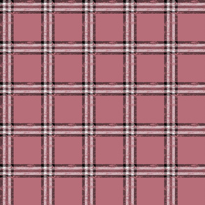 worn checked plaid rose gold