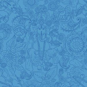 Ganesha Paisley in Water Blue