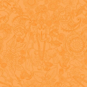 Ganesha Paisley in Saffron