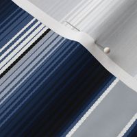 Navy Blue Grey Serape Blanket Stripes