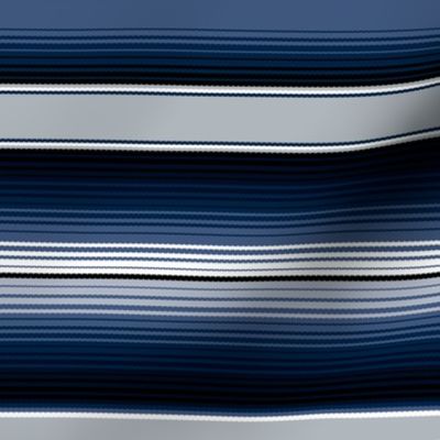 Navy Blue Grey Serape Blanket Stripes