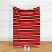  Red Mexican Serape Blanket Stripes