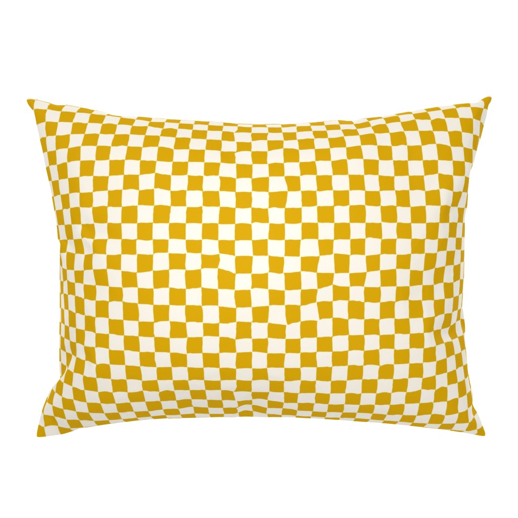 Roller Rink Checkerboard - Mustard