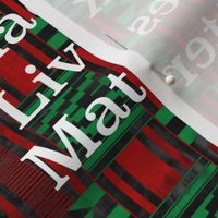 Black Lives Matter African Kente Cloth red black and green flag grunge texture 001