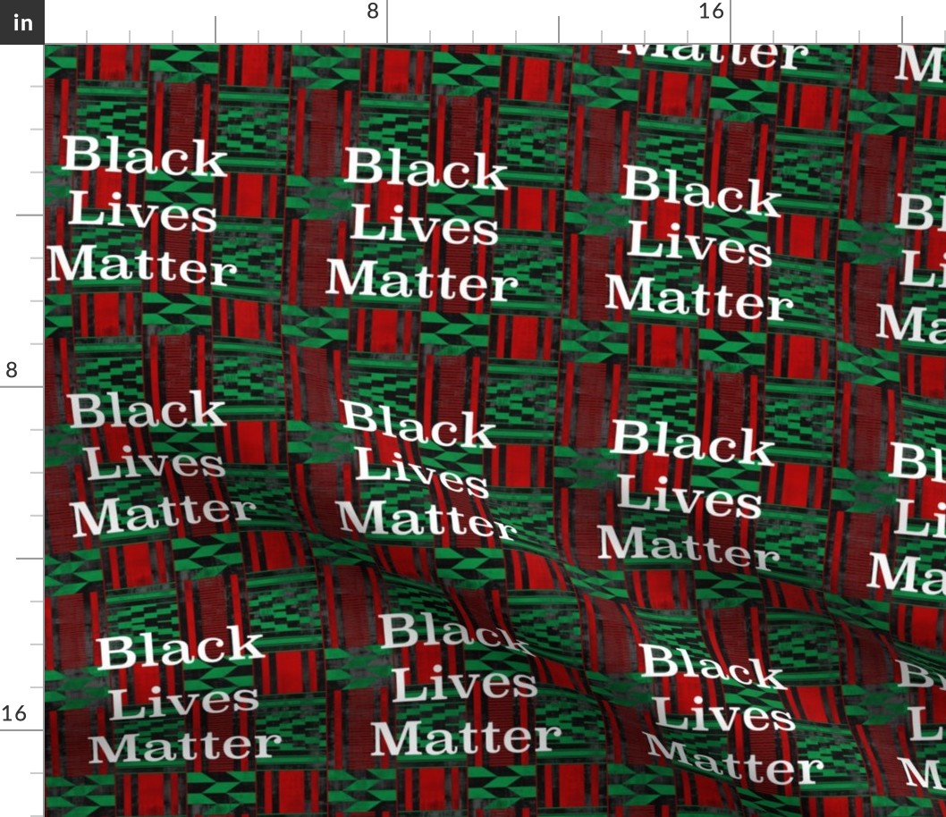 Black Lives Matter African Kente Cloth red black and green flag grunge texture 001