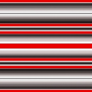  Red Black and White Mexican Serape Blanket Stripes