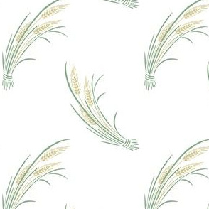 Wheat Sheaf Pattern White