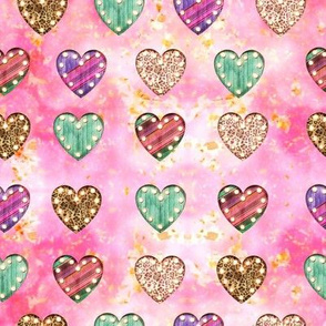 Marquee Hearts Valentine’s Day Grunge 