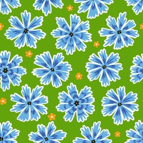 Blue flowers field - 7"