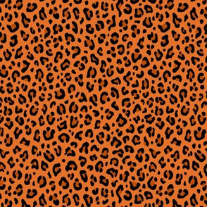 ★ LEOPARD PRINT in HALLOWEEN PUMPKIN ORANGE ★ Tiny Scale / Collection : Leopard spots – Punk Rock Animal Print