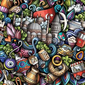 Istanbul Doodle. "Around The World" Series