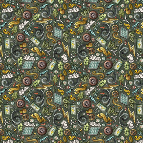 Electric cars cartoon pattern. For mask print