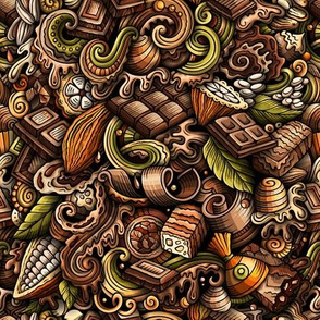 Chocolate doodle.  For masks print
