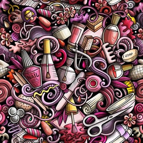 Nail Salon Fabric, Wallpaper and Home Decor | Spoonflower