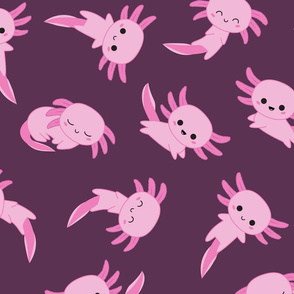 Kawaii Pink Axolotl - L