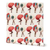 Brain Heart Eyeball Pin-Ups