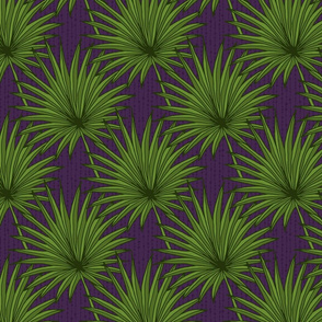 Jungle Leaves on Purple