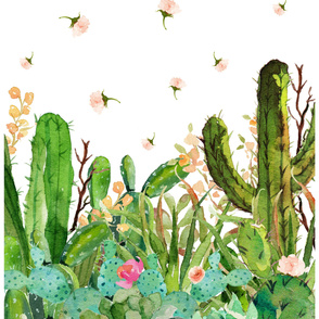 54"x72" Cactus Garden Print for Minky
