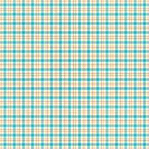 Bright Plaid in Blue, Yellow, White, and Pink - Small