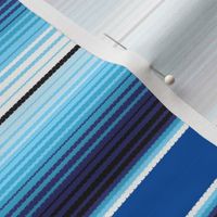 Blue Mexican Serape Blanket Stripes
