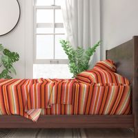 Burnt Orange and Coral Southwestern Serape Blanket Stripes