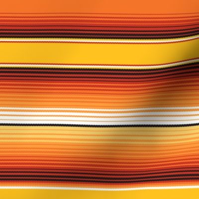 Orange and Yellow Southwestern Serape Blanket Stripes