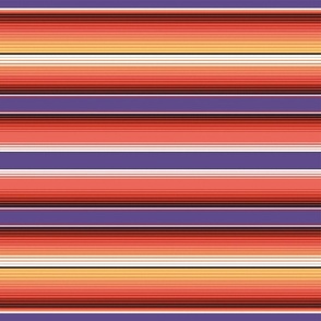 Orange and Violet Southwestern Serape Blanket Stripes