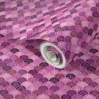 Moroccan Tiles - Magenta Scallops