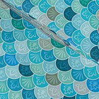 Moroccan Tiles - Azure Scallops