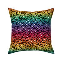 ★ RAINBOW LEOPARD PRINT ★ Horizontal Gradient + Pastels and Black / Small Scale / Collection : Leopard spots – Punk Rock Animal Prints