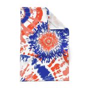 Royal Blue and Bright Orange Tie Dye