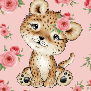 26x36 cheetah blanket pink