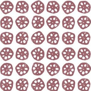 Lotus Root Cross Section - Wine Red (small)