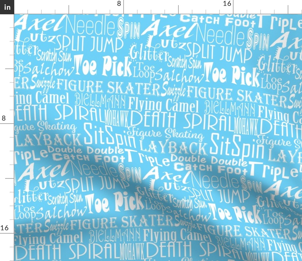 Figure Skating Subway Style Fabric Design