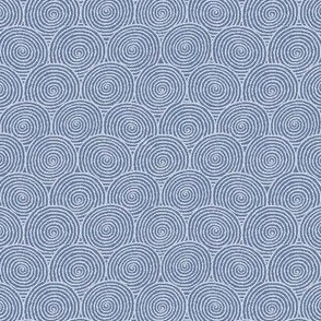 Japanese Spiral Rings Blue Grey