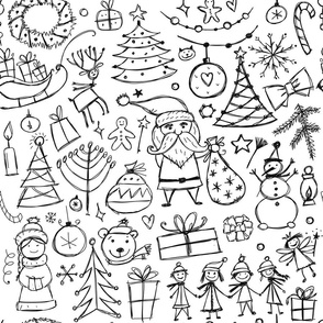   Christmas Time. Childish style Pattern. 