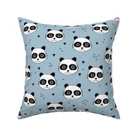 Kawaii Panda minimalist animals Scandinavian style kids nursery design cool blue