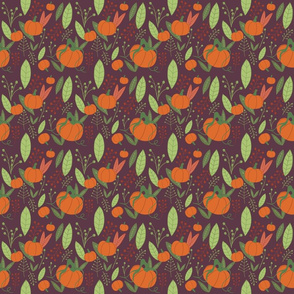 Pumpkin pattern purple 