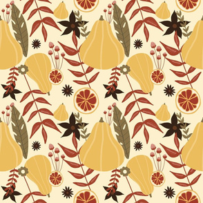 Halloween leaves pattern 