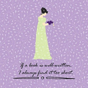 Regency Girl Reading 1 Jane Austen quote