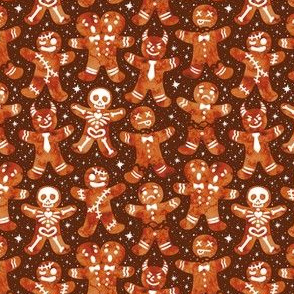 Gingerdead Men - Spooky Gingerbread -Brown 1/2 Size