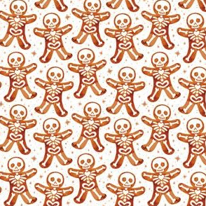 Gingerdead Men - Spooky Gingerbread Skeletons - White 1/2 Size