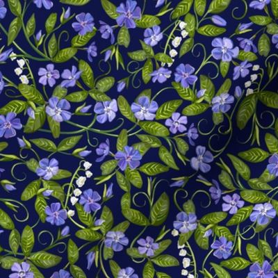 Lily of the Valley + Periwinkle |Sm| Navy
