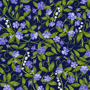 Lily of the Valley + Periwinkle |Sm| Navy