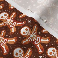 Gingerdead Men - Spooky Gingerbread Skeletons - Brown 3/4 Size