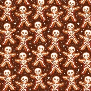 Gingerdead Men - Spooky Gingerbread Skeletons - Brown  1/2 Size