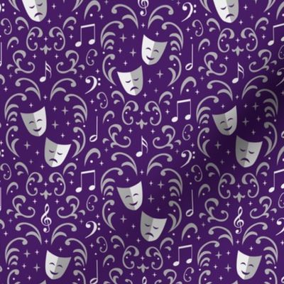 Theater Damask (Purple Small)