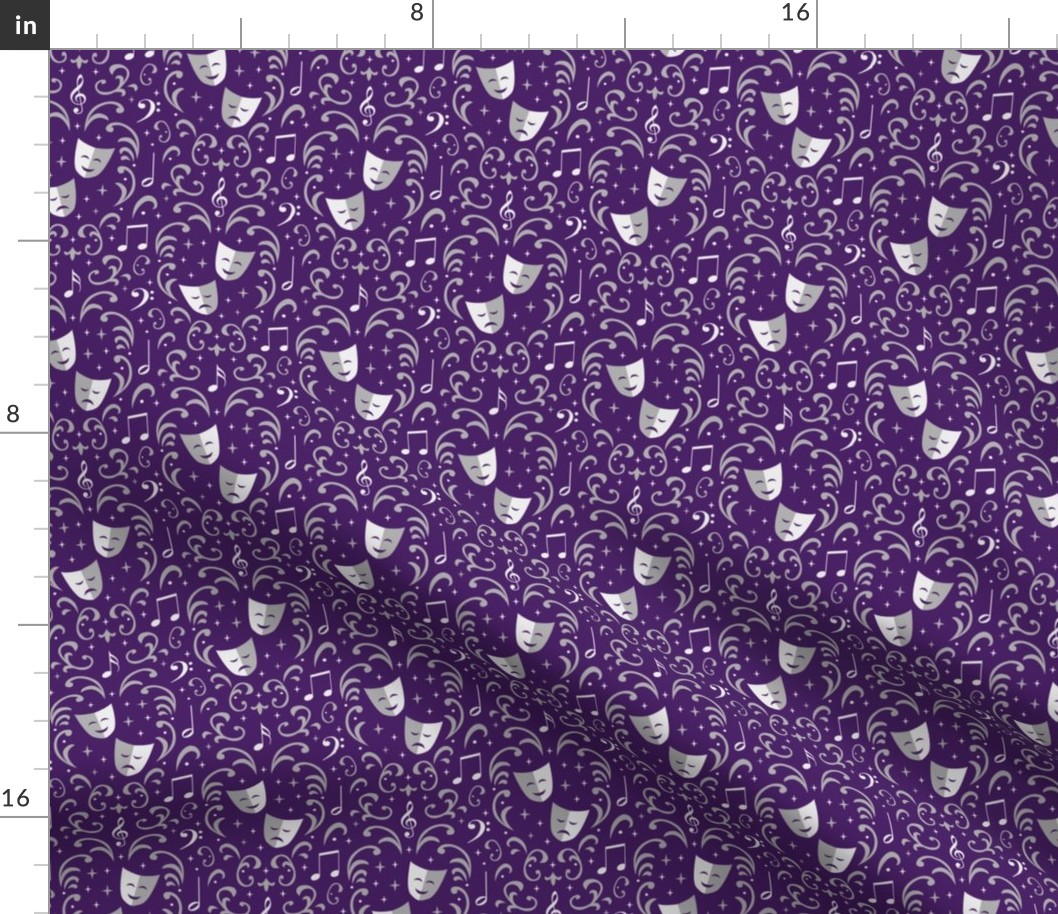 Theater Damask (Purple Small)